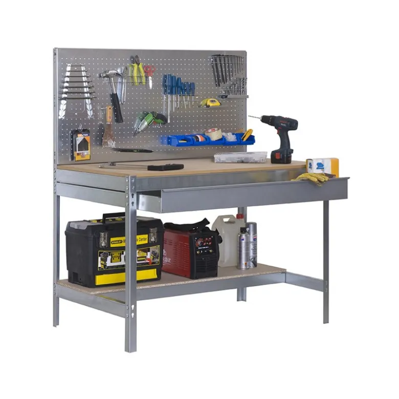 Etabli 2 niveaux + 1 fond perforé + 1 tiroir- SIMONWORK BT2 BOX 1200 - 1445 x 1210 x 610 SIMONRACK 8435104932506
