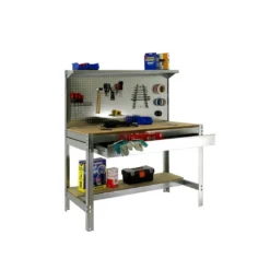 Etabli 3 niveaux + panneau perforé + tiroir - SIMONWORK BT3 BOX 1500 - 1445 x 1510 x 610 mm SIMONRACK 8435104946992