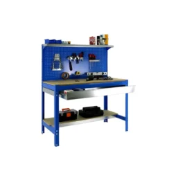 Etabli 3 niveaux + panneau perforé + tiroir - SIMONWORK BT3 BOX 1200 - 1445 x 1210 x 610 mm SIMONRACK 8435104946947