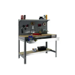 Etabli 3 niveaux + panneau perforé + tiroir - SIMONWORK BT3 BOX 1200 - 1445 x 1210 x 610 mm SIMONRACK 8435104946947