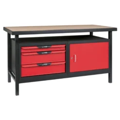Etabli professionnel d'atelier 1 porte et 3 tiroirs KS TOOLS 865.0140