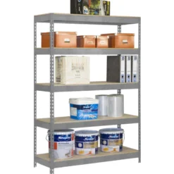 Etagère métallique 5 niveaux - 2000x1200x600 - 300kg - BRICOFORTE CHIPBOARD BF-1206-5 / SIMONRACK 8435104938683