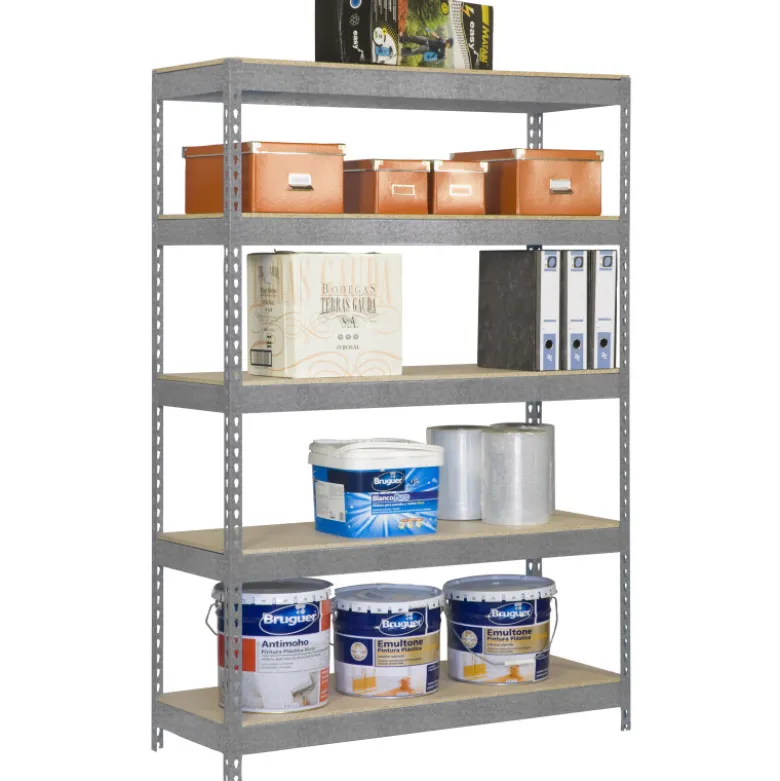 Etagère métallique 5 niveaux - 2000x1200x600 - 300kg - BRICOFORTE CHIPBOARD BF-1206-5 / SIMONRACK 8435104938683