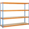 Etagère métallique 4 niveaux - 2000x1500x600 - 400kg - ECOFORTE CHIPBOARD EF-1506-4 / SIMONRACK 8435104977309