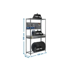 Etagère 3 niveaux + 1 tiroir 540kg -Kit SIMONRACING BOX MEGAPLUS 3/400 -1200x2000x400mm SIMONRACK 8435104944196