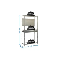 Etagère 3 niveaux + 1 tiroir 540kg -Kit SIMONRACING BOX MEGAPLUS 3/400 -1200x2000x400mm SIMONRACK 8435104944196