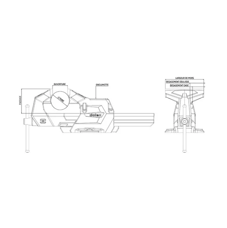 Etau Dolex Grande Capacité SERAK Ouverture 320 mm SERAKC250