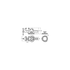 Etau Dolex Ouverture 125 mm Base Tournante Série 50 - 54 T 54T