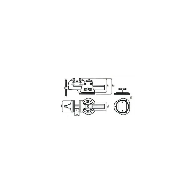 Etau Dolex Ouverture 185 mm Serre-tubes Série 80 - 87