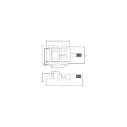 Etau Dolex Ouverture 100 mm Série 310, entraxe de fixation 92 325