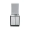 Evier en acier inox avec armoire et panneau perforé KRAFTWERK 150.500.003