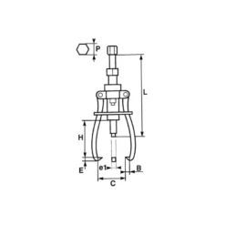 Extracteur A Vis A Pas Differentiel + 6 Griffes Int / Ext SAM Outillage - 485-1J3