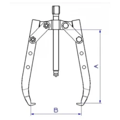 Extracteur 3 bras auto-serrants longs - 1 tonne SAM - Ex-751-l