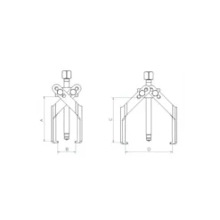 Extracteur 2 Bras Pour Petite Mecanique - 1T 55 à 95 mm SAM Outillage - EX-902N