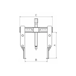 Extracteur 3 Griffes A Pieds Fins 40 - 215mm - 7,5T SAM Outillage - EX-320-40