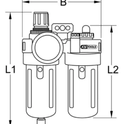 Filtre régulateur et lubrificateur 1/2" KS tools 515.3356