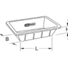 Gamatte caoutchouc - 13L - 460x320x150 KS TOOLS 140.0043