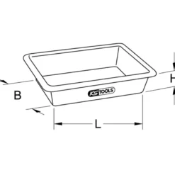 Gamatte plastique - 13L - 460x320x150 KS TOOLS 140.0041