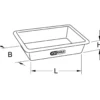 Gamatte plastique - 25L - 600x400x160 KS TOOLS 140.0042