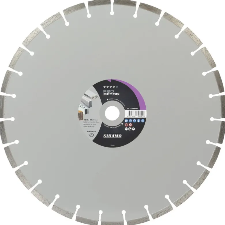 Grand Disque Diamant PRO BÉTON 400 mm SIDAMO 11130052