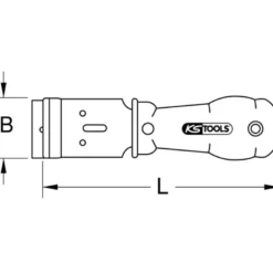 Grattoir à lame type rasoir KS TOOLS 911.8126