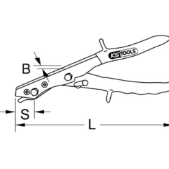 Grignoteuse pour des tôles jusqu'à 1.2 mm - KS TOOLS 140.2175