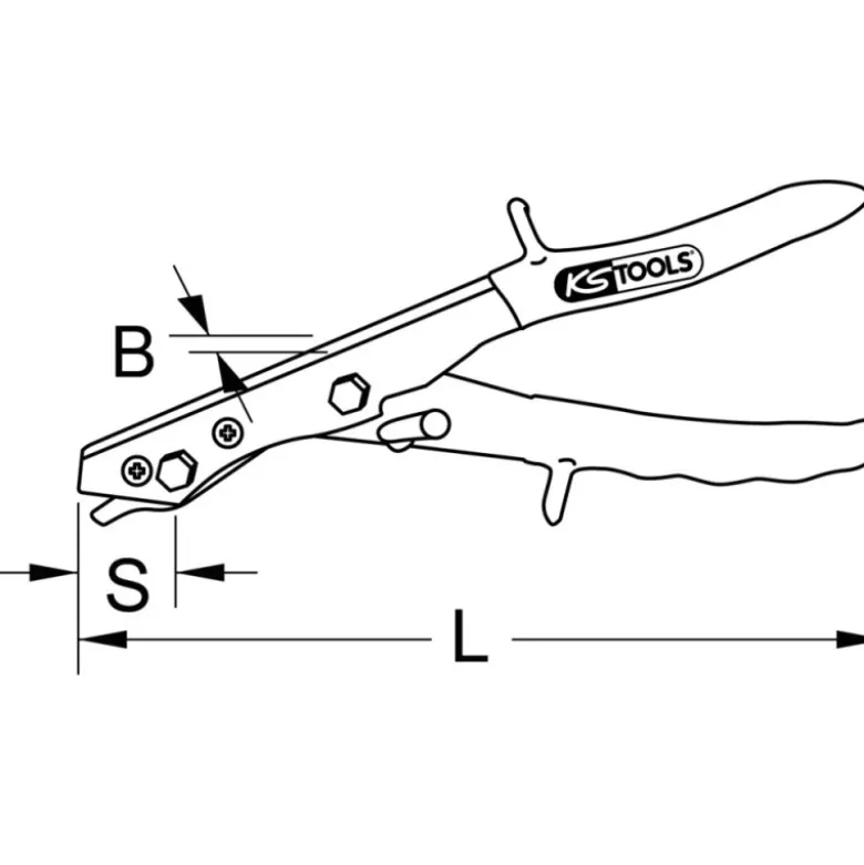 Grignoteuse pour des tôles jusqu'à 1.2 mm - KS TOOLS 140.2175