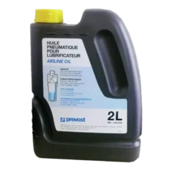 Huile pneumatique biodégradable pour lubrificateurs, outillages pneumatiques 2L Prevost LUB 3256BD