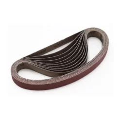Jeu de 10 bandes abrasives pour ponceuse à bande - 20 x 520 - Airoutil