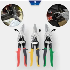 Jeu de cisailles à tôle 3pcs BRILLIANT TOOLS - BT067200