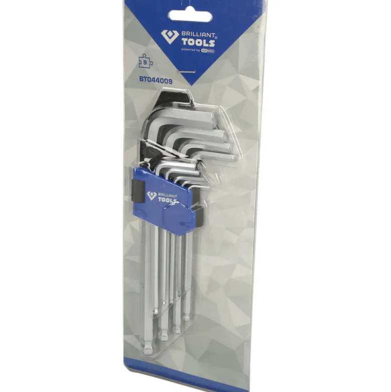 Jeu de clés males TORX® courtes 9pcs BRILLIANT TOOLS - BT044009