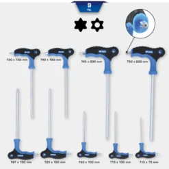 Jeu de clés mâles à poignée en T TORX® 9pcs BRILLIANT TOOLS - BT041200