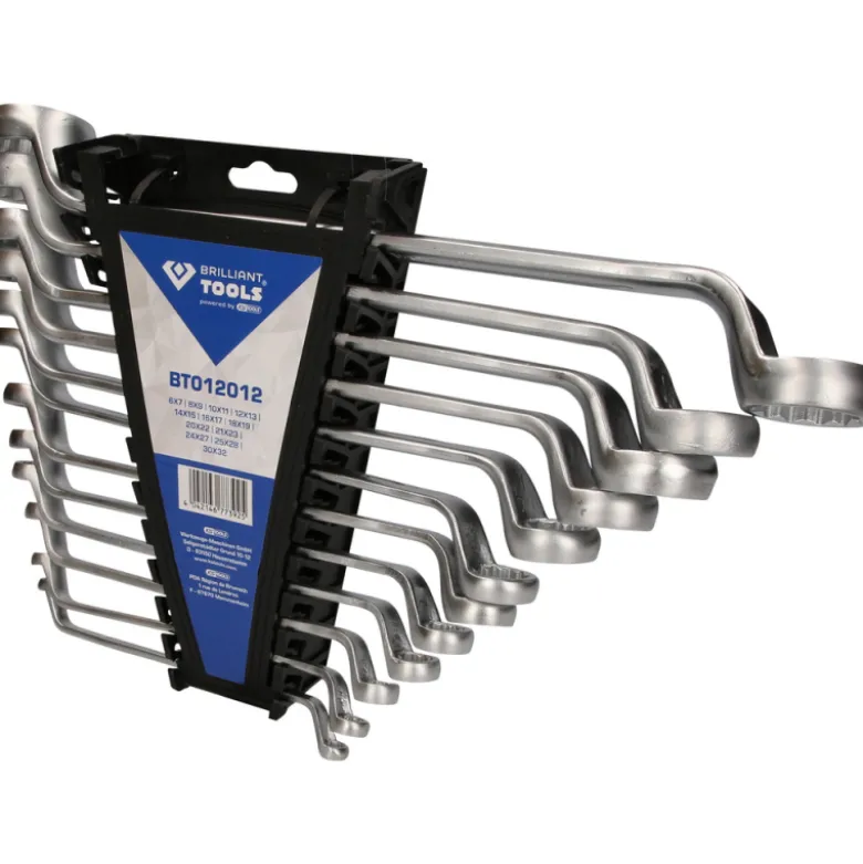 Jeu de clés polygonales contre-coudées 12pcs BRILLIANT TOOLS - BT012012