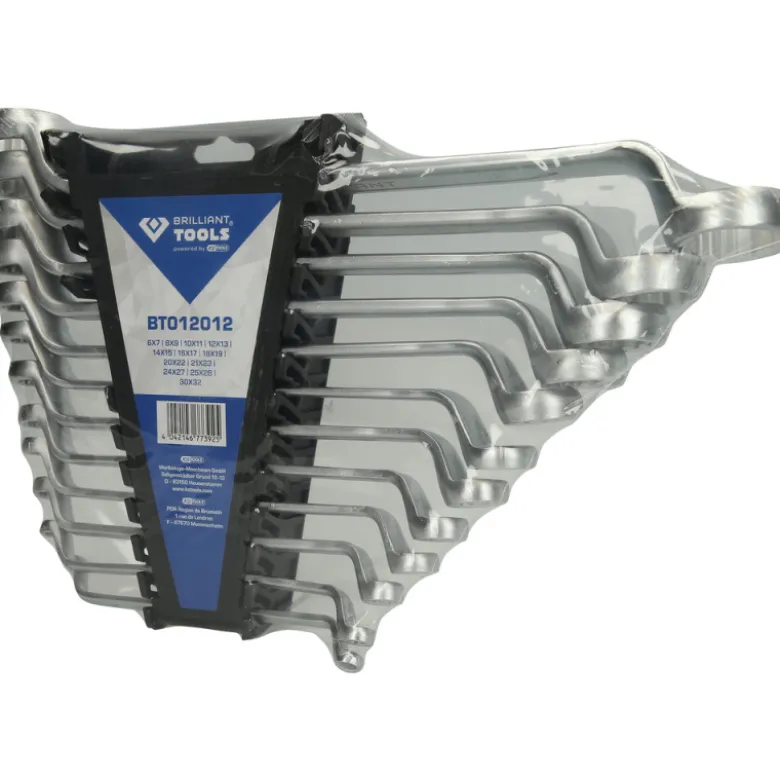 Jeu de clés polygonales contre-coudées 12pcs BRILLIANT TOOLS - BT012012