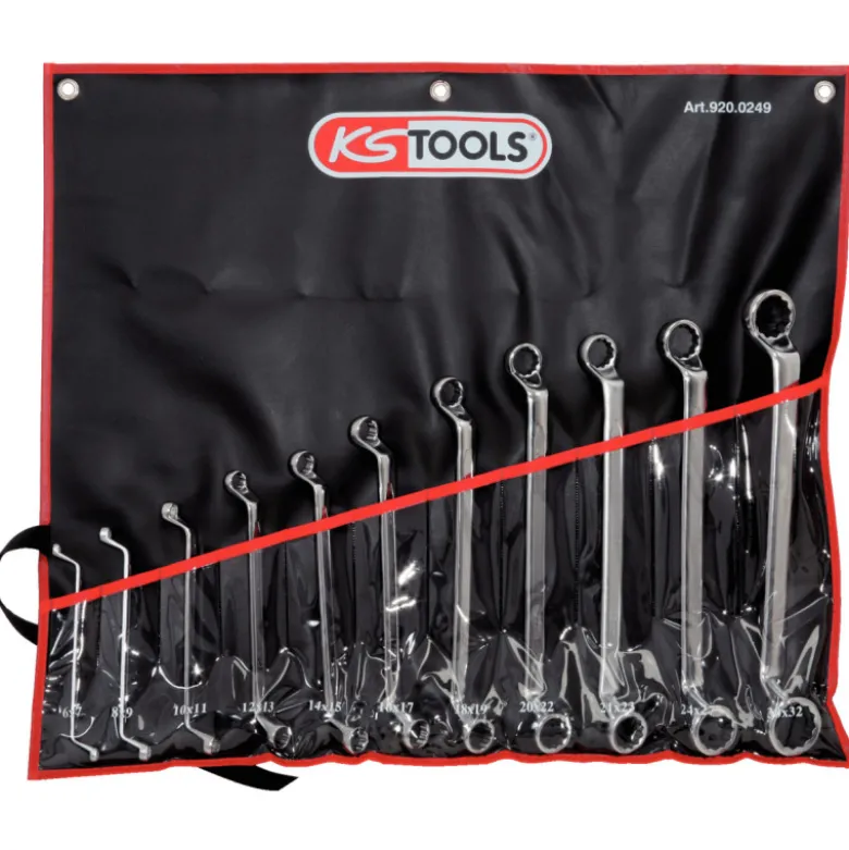 Jeu de 11 Clés polygonales contre-coudées KS TOOLS 920.0249