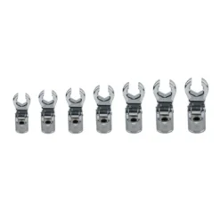Jeu de 7 Clés à Tuyauter 3/8", 11 à 19 mm, à Tête Pivotante KS Tools - 911.1750