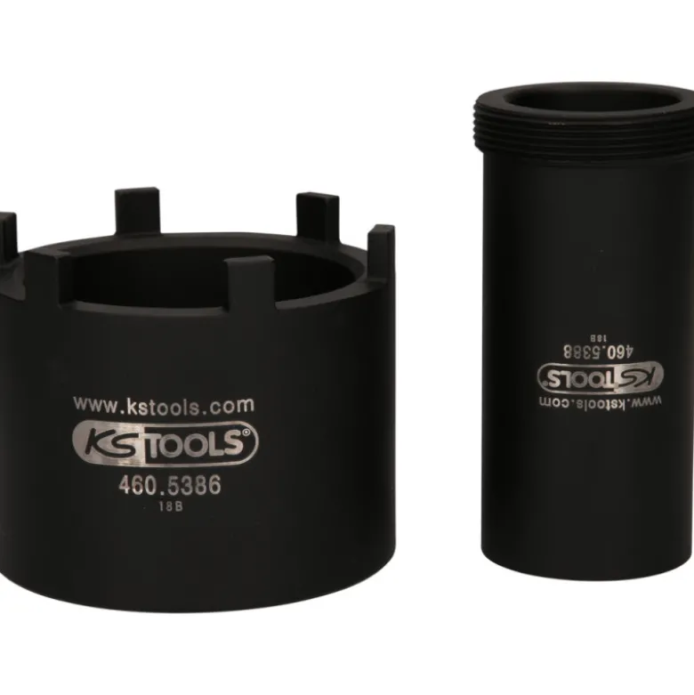 Jeu de douille à 6 ergots Ø 75 mm avec tube de centrage pour Mercedes, 2 pcs KS TOOLS 460.5630