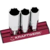 Jeu de 3 Douilles Bougies 6 Pans MAGALU 3/8" KRAFTWERK 201998