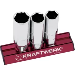 Jeu de 3 Douilles Bougies 6 Pans MAGALU 3/8" KRAFTWERK 201998
