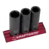 Jeu de 3 Douilles Impact 6 pans MAGALU 1/2" KRAFTWERK 381099