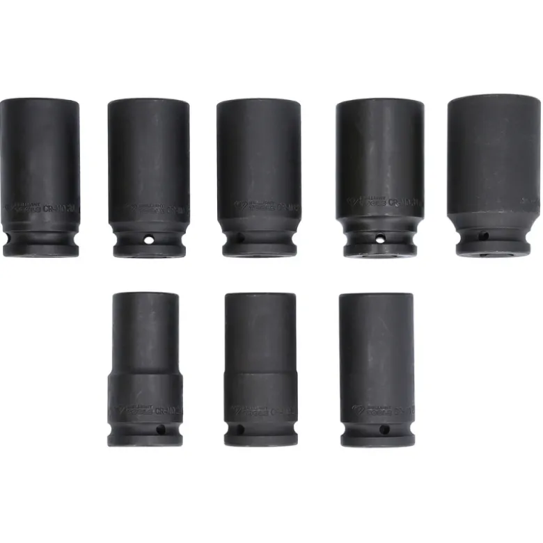 Jeu de douilles longues à chocs 6 pans 3/4" 8pcs 24 - 36mm BRILLIANT TOOLS - BT025600