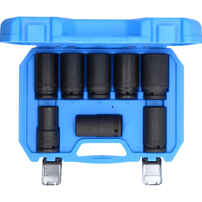 Jeu de douilles longues à chocs 6 pans 3/4" 8pcs 24 - 36mm BRILLIANT TOOLS - BT025600