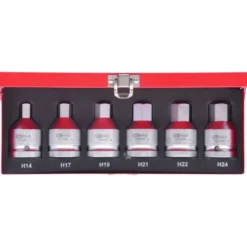 Jeu de douilles mâles à chocs 6 pans 3/4" KS TOOLS 515.0000