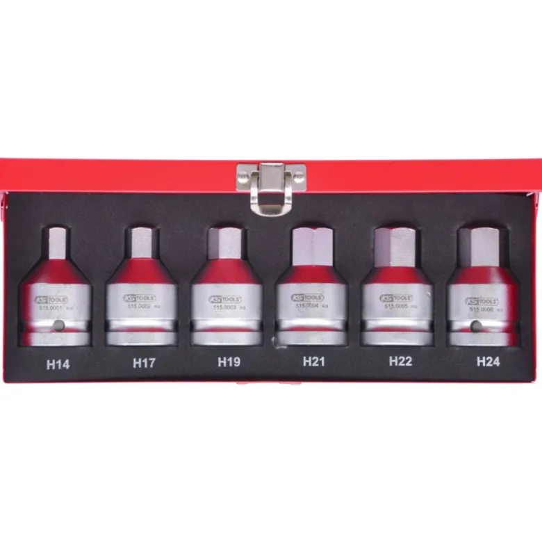 Jeu de douilles mâles à chocs 6 pans 3/4" KS TOOLS 515.0000