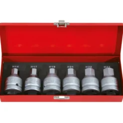 Jeu de douilles mâles à chocs 6 pans 3/4" KS TOOLS 515.0000