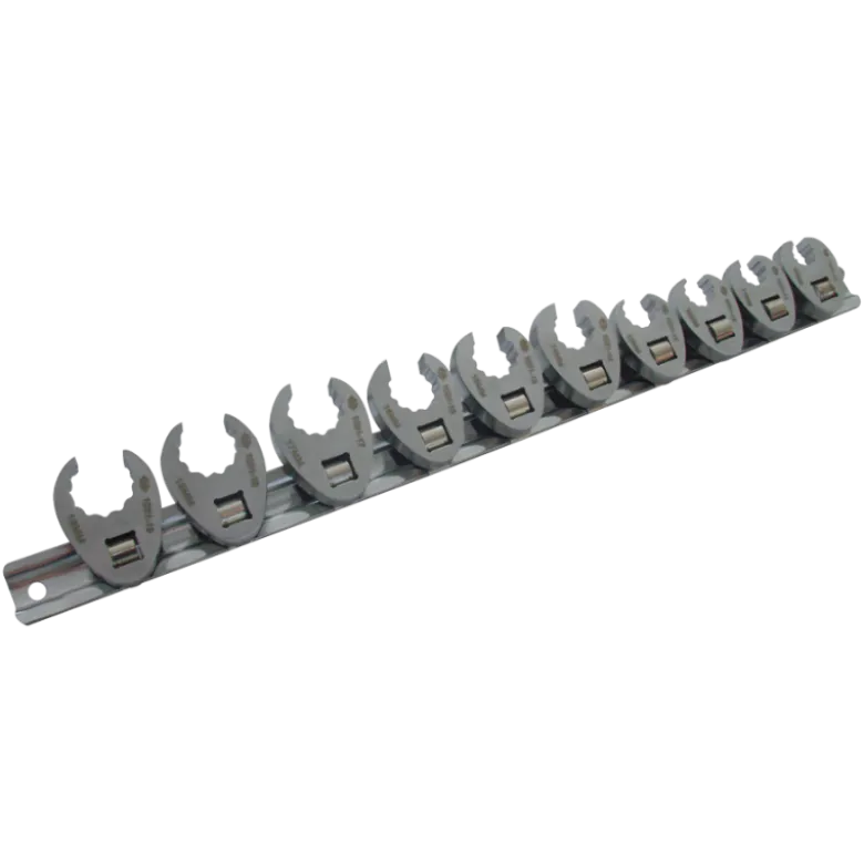 Jeu De 10 Embouts Crowfoot 12 Pans 10 À 19Mm Sur Rack King Tony - 1E10MR