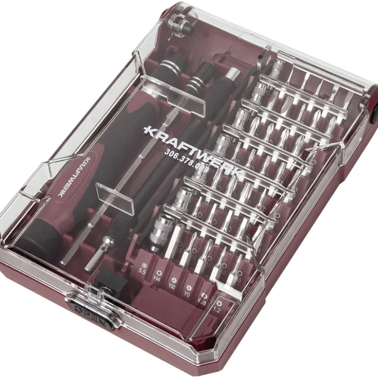 Jeu d'embouts avec tournevis de précision 1/4" 45pcs KRAFTWERK - 306.378.009