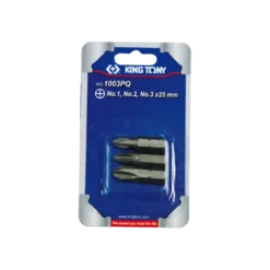Jeu D'Embouts De Vissage 1/4" Phillips® (N°1,N°2,N°3) - 3 Pièces King Tony - 1003PQ