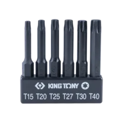Jeu D'Embouts Renforcés 1/4" Torx - 6 Pièces L:50Mm King Tony - 1004A6TQ