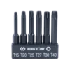 Jeu D'Embouts Renforcés 1/4" Torx - 6 Pièces L:150Mm King Tony - 1004D6TQ